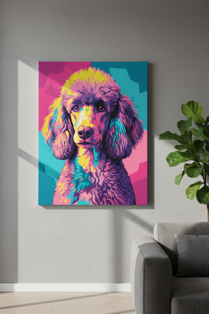 16x20 Pop Art Poodle Canvas