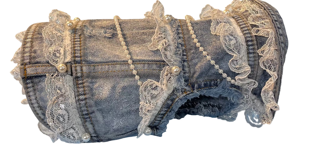 Runaway Bride | Couture Denim Wedding Jacket (Small)